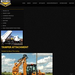 Railroad Tamper Equipment - Mitchell Equipment - Rail Gear Product Details