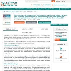 Railway Axles Market Outlook to 2026 - Search4Research