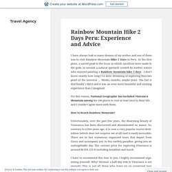 Rainbow Mountain Hike 2 Days Peru: Experience and Advice – Travel Agency