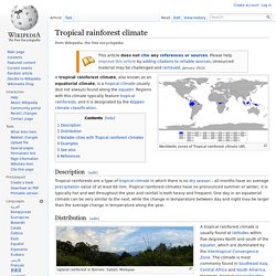 Tropical rainforest climate