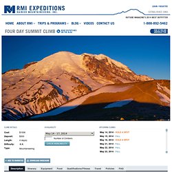 Mt. Rainier 4 Day Summit Climb