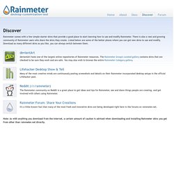 Discover - Rainmeter, desktop customization tool