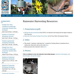 Rainwater Harvesting Resources -