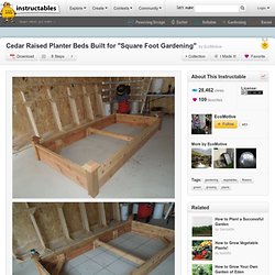 Cedar Raised Planter Beds Built for "Square Foot Gardening"