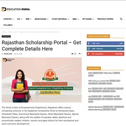 Rajasthan Scholarship Portal - Get Complete Details Here