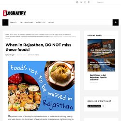 Top 5 Rajasthani Foods