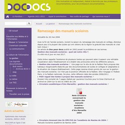 Ramassage des manuels scolaires : les textes