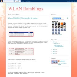 Cisco 5508 WLAN controller licensing