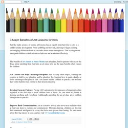 3 Major Benefits of Art Lessons for Kids