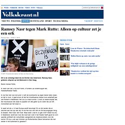 Ramsey Nasr tegen Mark Rutte: Alleen op cultuur zet je een ork - opinie