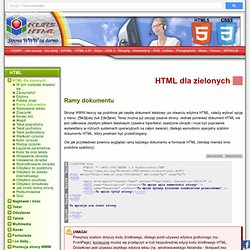 Ramy dokumentu - HTML dla zielonych