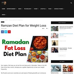 Ramzan Diet Plan for Weight Loss
