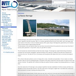 La Rance Barrage - Wyre Tidal Energy