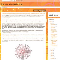 Random blah de blah: Flower of life part 3 the golden ratio, Fibonacci and how they relate to music!
