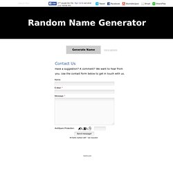 The Name Generator - A Name Generating Tool for Authors