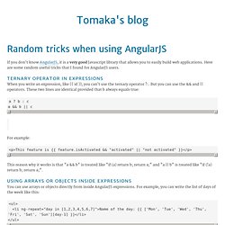 Random tricks when using AngularJS