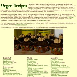 Random Vegan Recipes