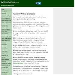 Random Writing Exercises