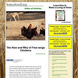 "The How and Why of Free-Range Chickens" by Regina Anneler page one