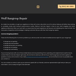 Explore Wolf rangetop repair service