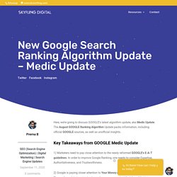GOOGLE Ranking August 2020 Algorithm: SKYFLING Digital SEO