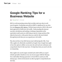 Google Ranking Tips for a Business Website
