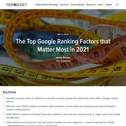 The Google Ranking Factors that Matter Most in 2021