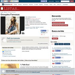 Ranking de Groupies Famosas