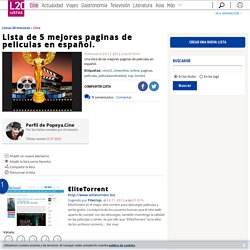 Ranking de Lista de 5 mejores paginas de peliculas en español.