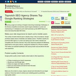 Top 5 Google Ranking Strategies from Topnotch SEO Agency