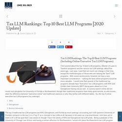 Tax LLM Rankings: Top 10 Best LLM Programs [2020 Update] - Tax Attorney Orange County