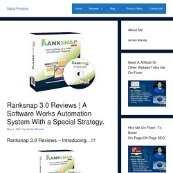 Ranksnap 3.0 Reviews ⚠️ Secrets Of Top Earning & Prices [OTO]
