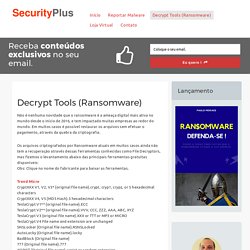 Decrypt Tools (Ransomware)