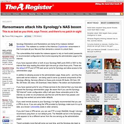 Ransomware attack hits Synology's NAS boxen