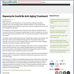 Rapamycin Could Be Anti-Aging Treatment