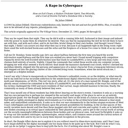 A Rape in Cyberspace By Julian Dibbell
