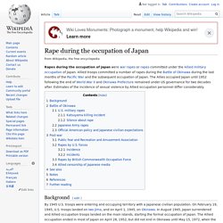 Rape during the occupation of Japan