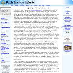 Raph Koster's Home Page