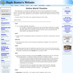 Online World Timeline : Raph Koster&#039;s Home Page