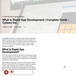 What is Rapid App Development