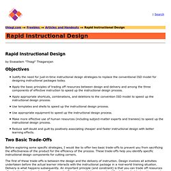 Rapid Instructional Design