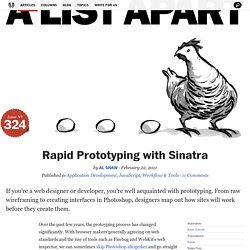 Rapid Prototyping with Sinatra