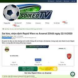 nhận định Rapid Wien vs Arsenal 23h55 ngày 22/10/2020