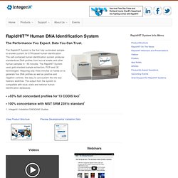 Rapid DNA with the RapidHIT™ 200 Human Identification System