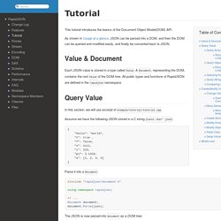 RapidJSON: Tutorial