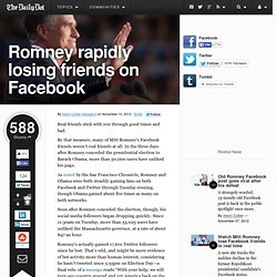 Mitt Romney Is Losing 847 Facebook Friends Per Hour