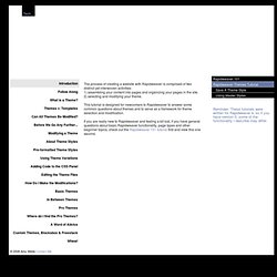 Rapidweaver Themes Tutorial