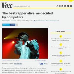 The best rapper alive, as decided by computers