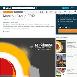 Rapport annuel Manitou Group 2012