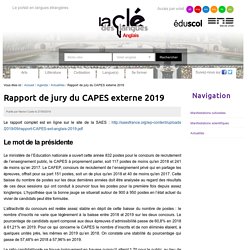 Rapport de jury du CAPES externe 2019